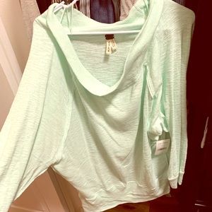 Free People mint green top